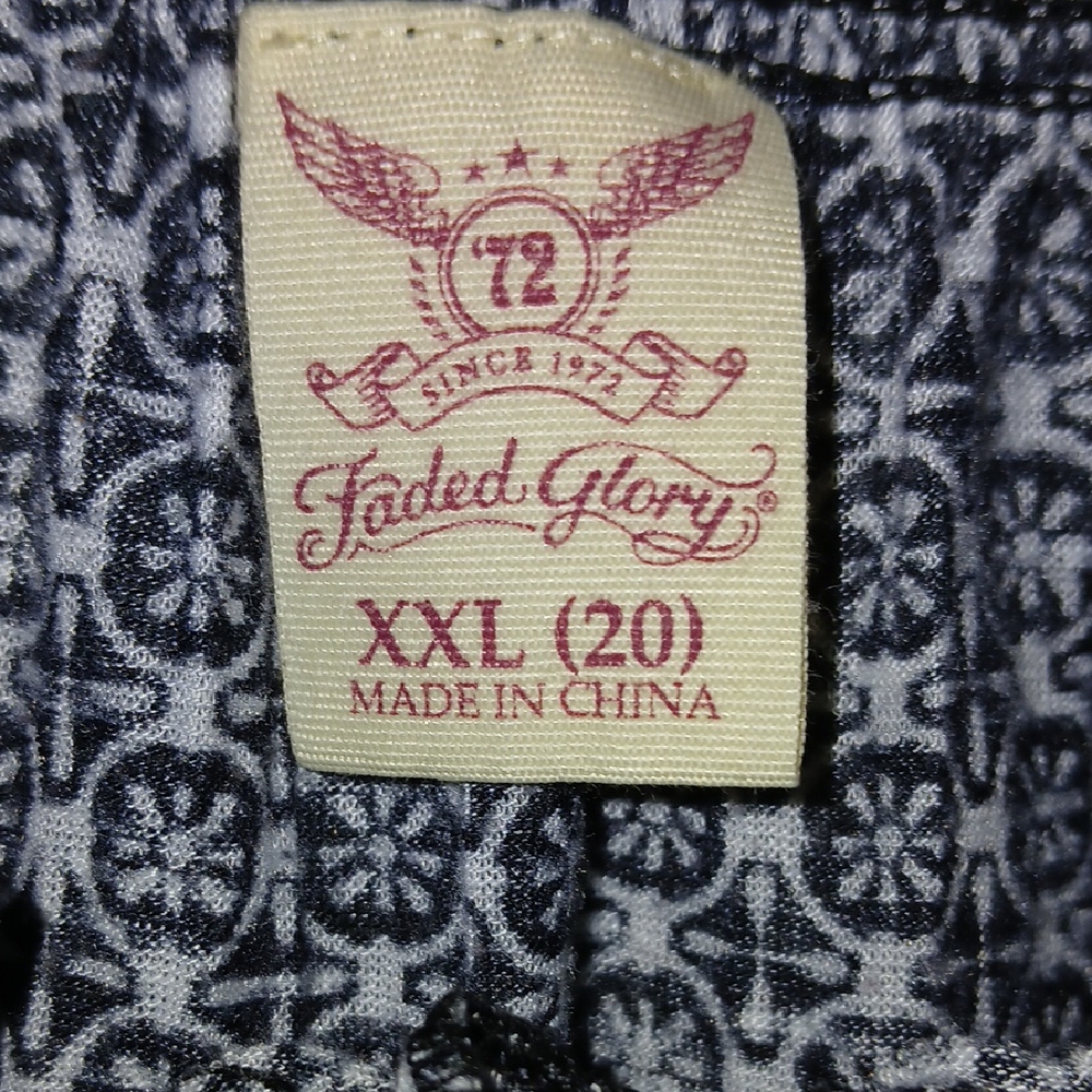 Faded Glory Blue Patterned Top - Picture 5 of 7